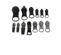 Zipper Pulls Zipper Pull Tab 50pcs Waterproof Zip Puller Reverse Invisible Accessories(ZT010-GunBlack-No5)