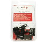 Zipper Repair Kit Solution - YKK #8 Molded Black Pulls Vislon Sliders - 3 Sliders Per Pack with Top and Bottom Stoppers Included - Made in The United States