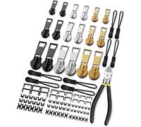 Zipper Repair Kit, Upgraded Zipper Replacement Slider Kit (99 PCS), Include Zipper Pull Replacement, Instant Zipper Plier, Easy Install, Zipper Fix Kit for Jacket Backpack Luggage (3 Sizes: #3, 5, 8)