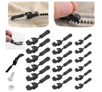 Zipper Repair Replacement Kit,Universal Zipper Repair,Zip Slider Repair Instant Kit,Fix Zipper Removable Replacement Pack,Instant Zipper Fix Sliding Teeth Screw Head with 3 Different Sizes (18 Pcs)