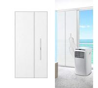 Zipper Screen Door Seal, Sliding Door Seal Cloth for Mobile Air Conditioner and Tumble Dryer for Outside Hot Air Stopper, 210x90cm