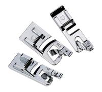 Zipper Sewing Foot Narrow Rolled Hem Presser Foot Set 3 Pcs 3-6 Mm for Household Sewing Machines