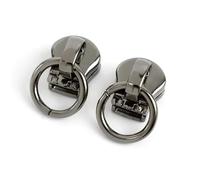 Zipper Slider 10/30/50Pcs 3# 5# Zipper Sliders for Metal Zips O Ring Zip Puller Head Bag Purse Cloth Garment Repair Kit DIY Sewing Accessories(Antique Zinc,10Pcs)