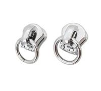 Zipper Slider 10/30/50Pcs 3# 5# Zipper Sliders for Metal Zips O Ring Zip Puller Head Bag Purse Cloth Garment Repair Kit DIY Sewing Accessories(Antique Silver,10Pcs)