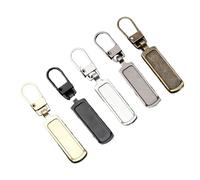 Zipper Slider 5/10Pc Metal Zipper Puller Tap Slider DIY Sewing Replacement Instant Repair Universal Head for Clothing Bag(Mix,5Pcs)