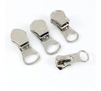 Zipper Slider Puller Replacement, Silver Metal Zippers Luggage Tape Zip Puller Lock Head(ForNylon,20Pcs,8#)