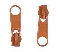 Zipper Slider Replacement Size #3, Metal Zip Puller Zipper Pull Fastener Repair for Clothes Jacket Coat Backpack Instant Fixing DIY Crafts (Brown Light 280, 10 Pieces)