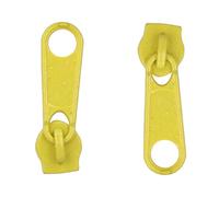 Zipper Slider Replacement Size #3, Metal Zip Puller Zipper Pull Fastener Repair for Clothes Jacket Coat Backpack Instant Fixing DIY Crafts (Yellow Light 109, 20 Pieces)