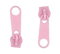 Zipper Slider Replacement Size #3, Metal Zip Puller Zipper Pull Fastener Repair for Clothes Jacket Coat Backpack Instant Fixing DIY Crafts (Pink Pale 133, 2 Pieces)