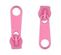 Zipper Slider Replacement Size #3, Metal Zip Puller Zipper Pull Fastener Repair for Clothes Jacket Coat Backpack Instant Fixing DIY Crafts (Pink 141, 5 Pieces)