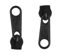 Zipper Slider Replacement Size #5, Metal Zip Puller Zipper Pull Fastener Repair for Clothes Jacket Coat Backpack Instant Fixing DIY Crafts (Black 332, 10 Pieces)