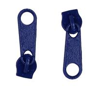 Zipper Slider Replacement Size #5, Metal Zip Puller Zipper Pull Fastener Repair for Clothes Jacket Coat Backpack Instant Fixing DIY Crafts (Blue 219, 2 Pieces)