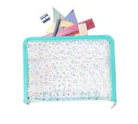 Zipper Sticker Collecting Book - Ring Binder Refillable - A5 Sticker Collecting Book - for Cards Receipts Tickets Small Accessories Students Teachers Project Managers Students Office