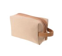Zipper Travel Toiletry Bag Large Capacity Khaki Makeup Organizer