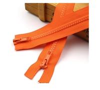 Zipper,Two Way Zipper,Two Way Double Ends Zippers 5# Resin for DIY Sleeping Bags Sofa Garments Craft Sewing(Orange,70CM)