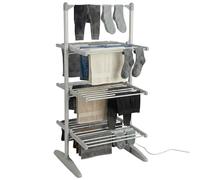 ZIPPER UK Electric Airer,3 Tier Heated Clothes Airer Drying Rack with Non-Slip Pads and Easy Storage