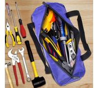 Zipper Utility Pouch, ZffXH 2pcs Wild Mouth Waterproof Handheld Protable Medium Tool Bag, Heavy Duty Drill Storage Organizer Bags, Multipurpose Car Tool Bag, BBQ Utensil Storage Travel Electrician Bag