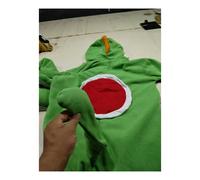 (Zipper version--Yoshi, No. 130 (Height 125-135CM)) Children's Yoshi cartoon one-piece pajamas adult cute home clothes polar fleece animal performance costume parent-child onesie
