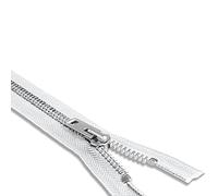 Zipper White Metal 24" Sewing Aluminum Jacket Zipper White One-Way Zippers 24 inch Zip for Sewing Craft