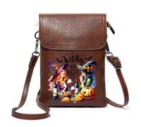 Zipper Womens Wallet Lightweight Women's Shoulder Bag Bat Haunted Cemetery Witch Skeleton Halloween Pumpkin Ghost Ideal Birthday Gift for Everyday Use or Gift Idea