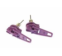 ZIpper Zip Upcycling Earrings Ear Studs Earstuds Miniblings Purple Upcycling