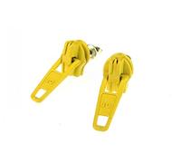 ZIpper Zip Upcycling Earrings Ear Studs Earstuds Miniblings Upcycling Yellow