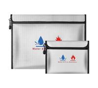 Zippered Document Storage, Cash Storage Holder, Fireproof Envelope Container, Document Protection Bag, Fireproof Waterproof Document Bag with Zipper and Envelope Containers for Secure Storage