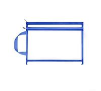 Zippered For A4 Nylon Organizer Bag with Clear Content View and Strong Handle for Toys Documents and School Supplies Storage (dark blue)