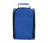 Zippered Golf Shoes Bag, Blue Canvas Carrier with Ventilation, 12.8x8.3x5.1 Inch - Waterproof Durable Material, Double Zipper Design, Ideal for Sports and Travel