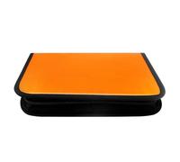 Zippered Key Case, Portable Key Organizer 24 Hooks and Tags, Waterproof & Fireproof Key Binder, Key Box Organizer for Estate Sales, Hotel Executives, Landlord, Car Rental (Black 24) (orange-24)