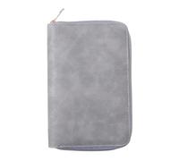 Zippered Leather Notebook Binder Cover with Card Pocket Elastic Pen Slot Refillable 6 Rings Binder Cover for Planner PU Leather Cash Organiser Planner PU Budget Notebook Professional Financial Wallet