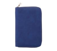 Zippered Leather Notebook Binder Cover with Card Pocket Elastic Pen Slot Refillable 6 Rings Binder Cover for Planner Compact Notebook Wallet