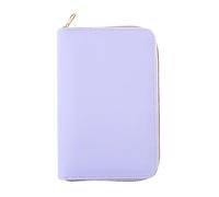Zippered Leather Notebook Binder Cover with Card Pocket Elastic Pen Slot Refillable 6 Rings Binder Cover for Planner PU Leather Cash Organiser Planner PU Budget Notebook Professional Financial Wallet