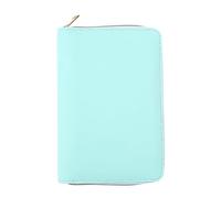 Zippered Leather Notebook Binder Cover with Card Pocket Elastic Pen Slot Refillable 6 Rings Binder Cover for Planner PU Leather Cash Organiser Planner PU Budget Notebook Professional Financial Wallet