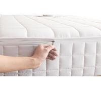 Zippered Mattress Cover - Thick Quilted, Mattress Protector 90x200 135x190 180x200 cm, Breathable Encasement, Fits Full/Queen/King, Custom (White,135x190x15cm)