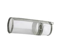 Zippered Mesh Pencil Holder for School Use, See Through Pen Pouch with Clear Visibility, Structured Desk Storage Transparent Mesh Pencil Pouch Standing Pen Case Stationery Organizer Clear View Zip Day