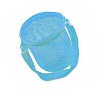 Zippered Net Bag Portable Beach Toy Organizers Bag For Children Easy Carry Shoulder For Pebbles Seatshell Collection Kids Seashells Collecting Bags