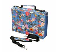 Zippered Pencil Case Versatile Pencil Holder Art Supply Organizer Marker Storage Bag with Detachable Shoulder Strap and Carry Handle Suitable for Students Artists School, Blue