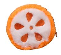 Zippered Plush Fruit Money Holder Ergonomic Designs Portable Storage Solution Plush Fruit Coin Wallet