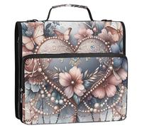 Zippered Portfolio Binder with Zipper Easy to Carry Zip Up Binder for School 3 Rings with Shoulder Strap & Handle (prop4) School Supplies