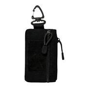 Zippered Small Pouch - Weather Resistant Fabric Material, Compact Utility Pocket, 13.5 X 8 X 1cm Mud Color Key Ring Wallet, Versatile Holder | Rugged Lightweight Organization for Trucker Beach Sport