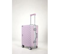 100% Polycarbonate Zipperless Large Suitcase, Hardshell Check in Luggage with Double TSA Locks and 4 Wheels, Aluminium Alloy Handle, Lavender Purple Suitcase for Travel