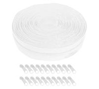 Zippers for Sewing, 11 Yard Nylon Coil Zipper Tape with Replacement 20PCS Sliders for DIY Tailoring, Crafting, Bag Making, Garment Manufacturing, Home TextileZippers for Sewing