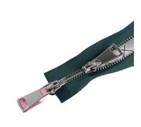 Zippers for Sewing, Two Way Open Ended Metal Zipper With Double Sliders Auto Lock 70cm Size 5 Multicolor(Color)
