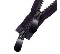 Zippers Nylon Zip, 150CM Black Super Large Plastic Zipper Teeth Heavy Duty Zippers for DIY Sewing Tailor Crafts Bags Tents(1.5m Strap Puller)