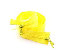 Zippers,Nylon Zip Fasteners, Zip Repair Set, Multicolor Zippers,5# 70/80 cm Double-Headed Plastic Resin Clothes Coat DIY Sewing Accessories(70cm,Yellow)