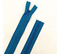 Zippers,Sewing Zipper 5 Pieces, 28-60 Cm Length, Concealed Zip, DIY, Nylon Sewing Zip Ring Zipper (Color : Red, Size : 40CM_50) (Color : Blue, Size : 60cm)