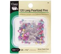 Zipperstop Dritz Long Pearlized Pins-Size 24 120/Pkg, Other, Multicoloured, 4.03 x 9.62 x 11.9 cm