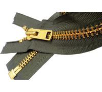 Zipperstop Wholesale YKK Sale 29" Extra Heavy Duty Jacket Zipper (Special Custom) YKK #10 Brass Separating ~ Color 567 Olive Green (1 Zipper/Pack)