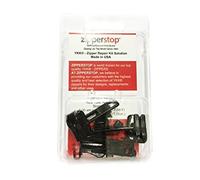 Zipperstop Wholesale - Zipper Repair Kit Solution - YKK #8 Molded Pulls Vislon Slider Made in USA - 3 Sliders Per Pack with Top and Bottom Stoppers Color Black.